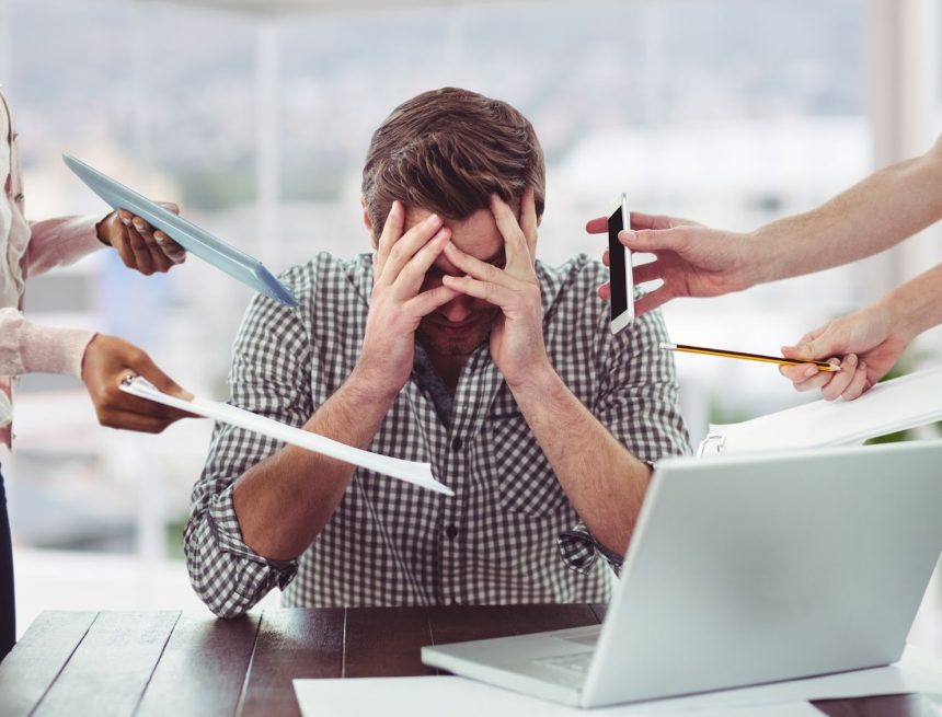 Man frustrated for a job